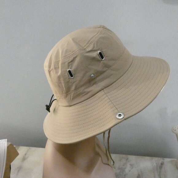NiB Fun Sun Protection! Unisex Wide Brim Safari Style Sun/Fishing Hat Kahki Tan - Picture 5 of 8